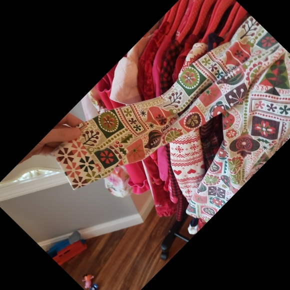 Jelly the Pug sz 7 girl's holidays Ornament Christmas dress red & green casual - Picture 4 of 5